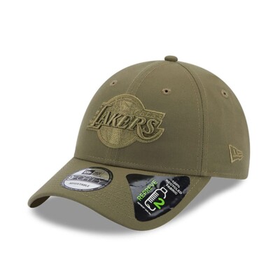 NEW ERA LA Lakers Repreve Green 9FORTY Adjustable Cap [khaki green