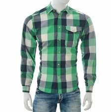 Jack  Jones shirt mens Toby Casual Long Sleeve CORE green Top M Medium Checked