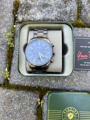 Fossil Sullivan Multifunction Smoke Stainless Steel Watch Mens | eBay