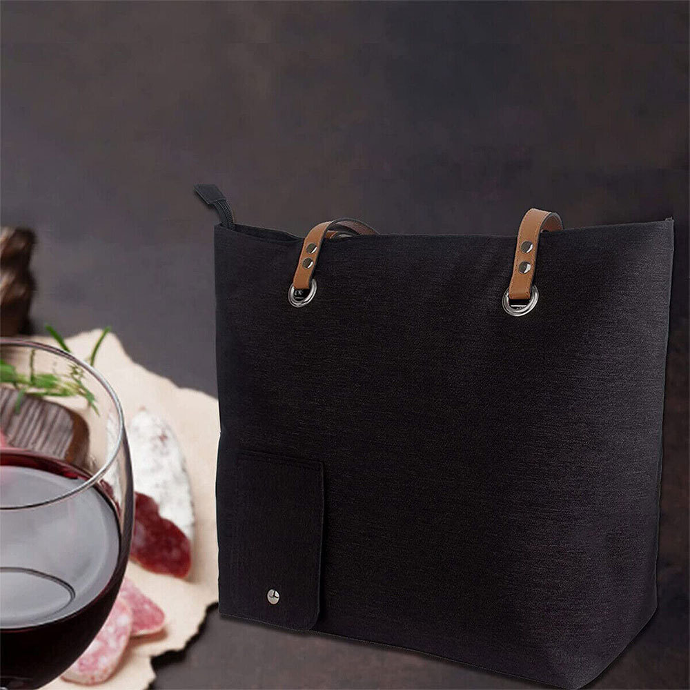 Wine Purse Insulated Beach Tote Bag with Hidden Compartment for Concert