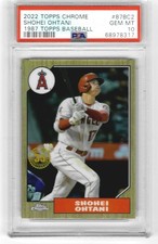 SHOHEI OHTANI 2022 TOPPS CHROME (1987 TOPPS BASEBALL) #87BC-2 PSA 10 (GEM MINT)