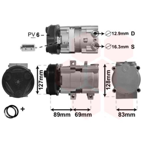 Kompressor Klimaanlage FüR Ford Mondeo Iii Turnier 2.0 Tdci-image