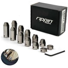 12-Pack Motorcycle Wheel Weights CNC Machined, Nickel Finish Kit Brass
