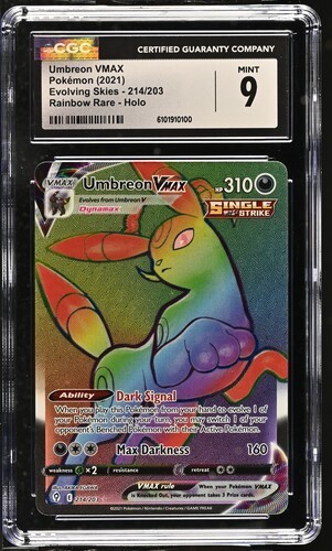 Umbreon VMAX 214/203 Rainbow Rare - Pokémon Evolving Skies CGC 9 Mint