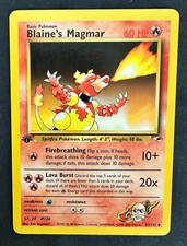 Pokémon 2000 Gym Heroes 1st Edition BLAINE'S MAGMAR 37/132 never played on eBay