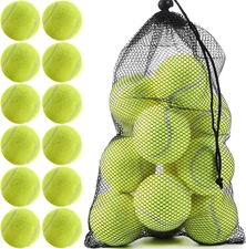 Bulk Tennis Balls for Beginner – 12 Pack High Elasticity Practice Tennis Balls w
