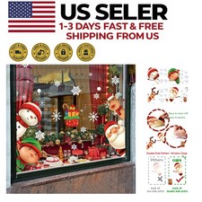 Easy Apply 82PCS Christmas Window Clings: Snowflakes, Santa  Reindeer Favorites