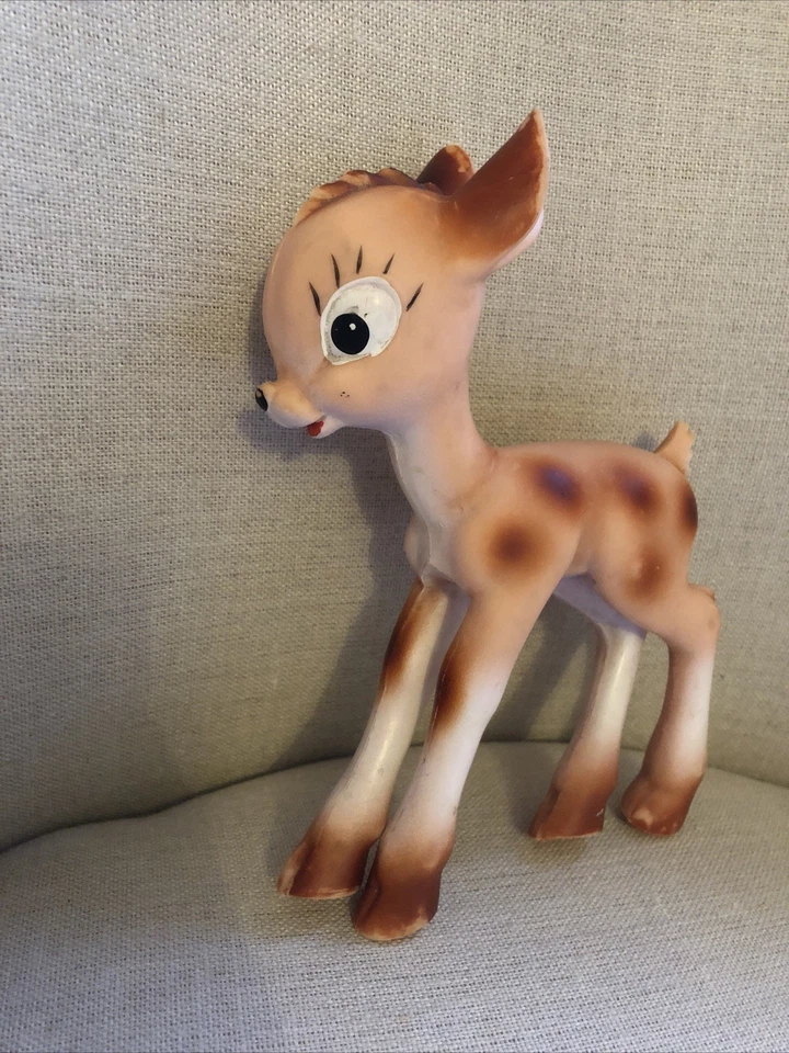 Jouet pouet en plastique Walt Disney Bambi 1959 vintage - Photo 2/4