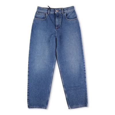Moncler Damen Denim Jeans Straight Leg Blau 5 Taschen Größe 46 UVP 515