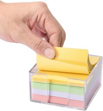 3x3 Inch Acrylic Sticky Note Holder, Crystal Clear Sticky Note Dispenser for