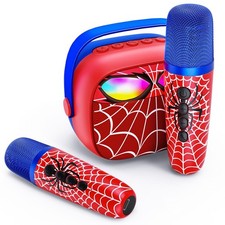 Mini Karaoke Machine for Ages 3-12: Portable Bluetooth Speaker with 2 Wireles...