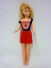 1963 ORIGINAL BLONDE SKIPPER DOLL BENDABLE LEG WITH BLUE SWIMSUIT AND RED SKIRT — photo 1