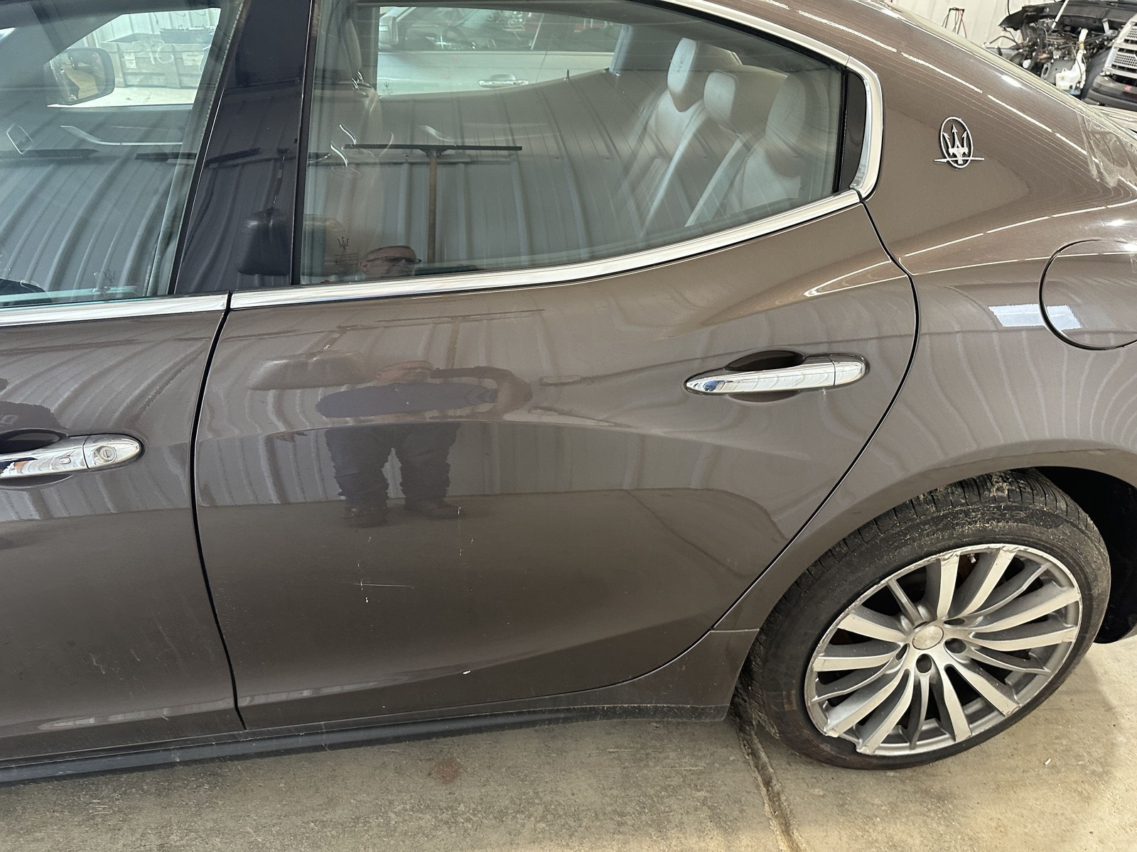 14-17 MASERATI GHIBLI DRIVER LEFT REAR SIDE DOOR BRONZO SIENA PAINT 525A