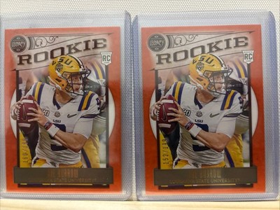 2020 Panini Legacy Joe Burrow #141 Team Orange /199 Rookie RC 2x Lot LSU Bengals