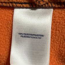 Polo Ralph Lauren Vest Youth Medium 10-12 Orange Fleece Full Zip Pockets Warm