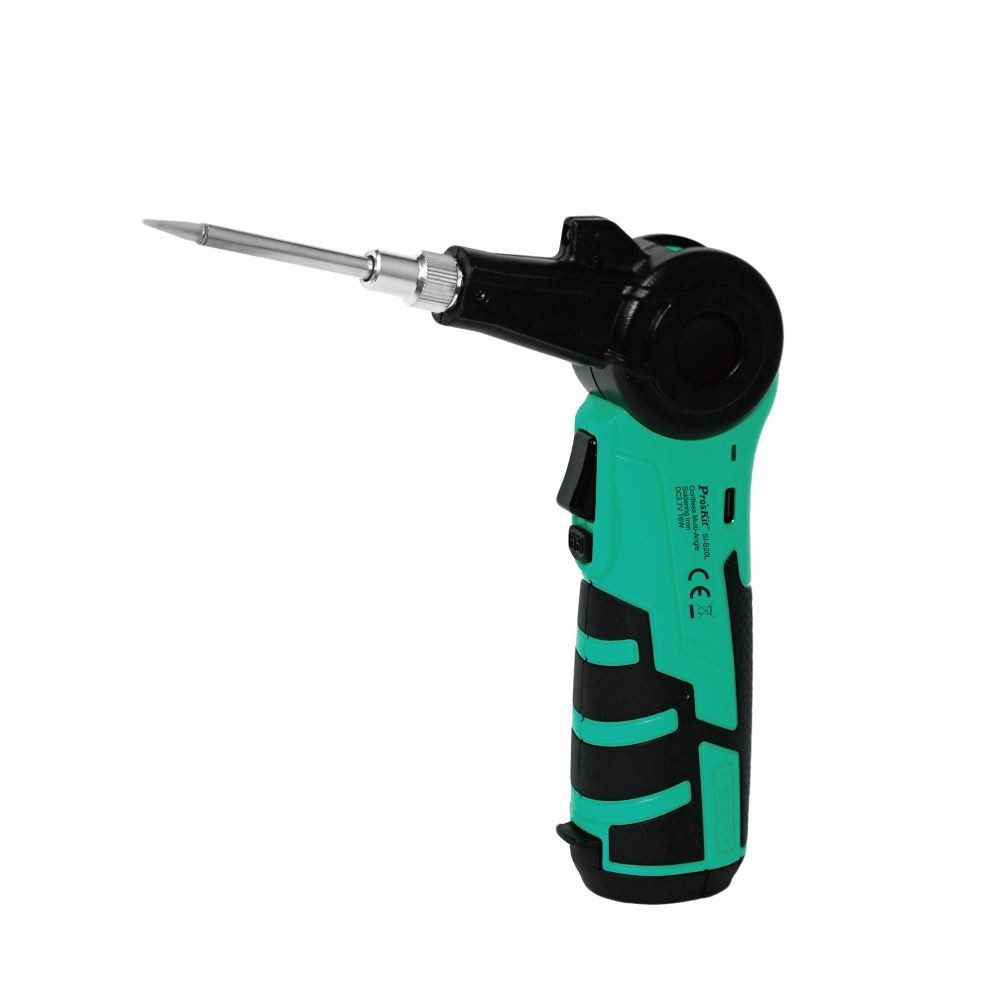 Fer à souder sans fil Pro'skit SI-B20L résout le manque d'accès avec sa panne inclinable sur batterie