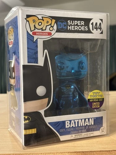 Funko Pop! Batman 144 DC Super Heroes Tokyo San Diego 2017 Limited Blue Chrome