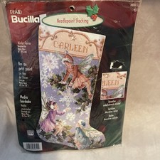Bucilla Needlepoint Winter Fairies Christmas Stocking Kit 84649 NEW Rossi 18"