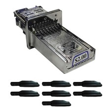 ESD Vertical 8 Coin Chute Preset to $2 with Inserts for Pricing .25-1.75