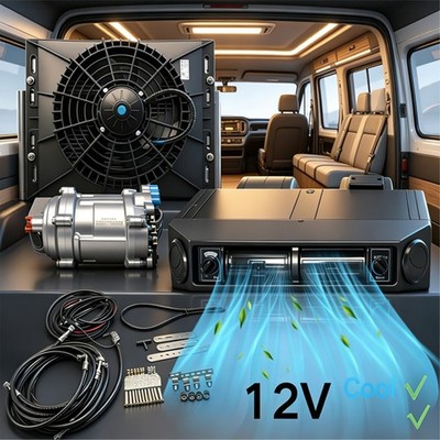 US 12V Cool DC Air Conditioner Auto Under Dash Electric Universal Car A/C Kit