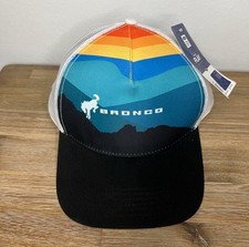 Ford Bronco Mesh Trucker Hat Cap Snapback Blue Rainbow Men's One Size Fits All
