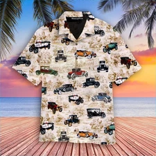 Kaufman On The Road Cars   Aloha Hawaiian Shirt