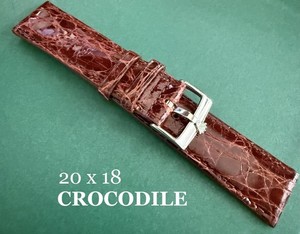 Rolex Steel 18mm Logo Buckle ACIERINOX ROLEXSA Swiss 20mm Crocodile