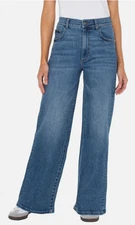 NEW Well Worn Wide Leg High Rise Jeans Women's Size 12/32 BLUE