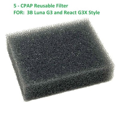 5 Pack CPAP Filter Reusable Filter, For 3B Luna G3 React G3X Series CPAP, BiPAP