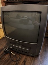 Philips 14PV111/07 14" CRT TV VHS Combo - Ricambi/Riparazione - Senza Alimentazione - Retro Gaming