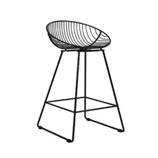 Pemberly Row Modern / Contemporary Wire Counter Stool in Black