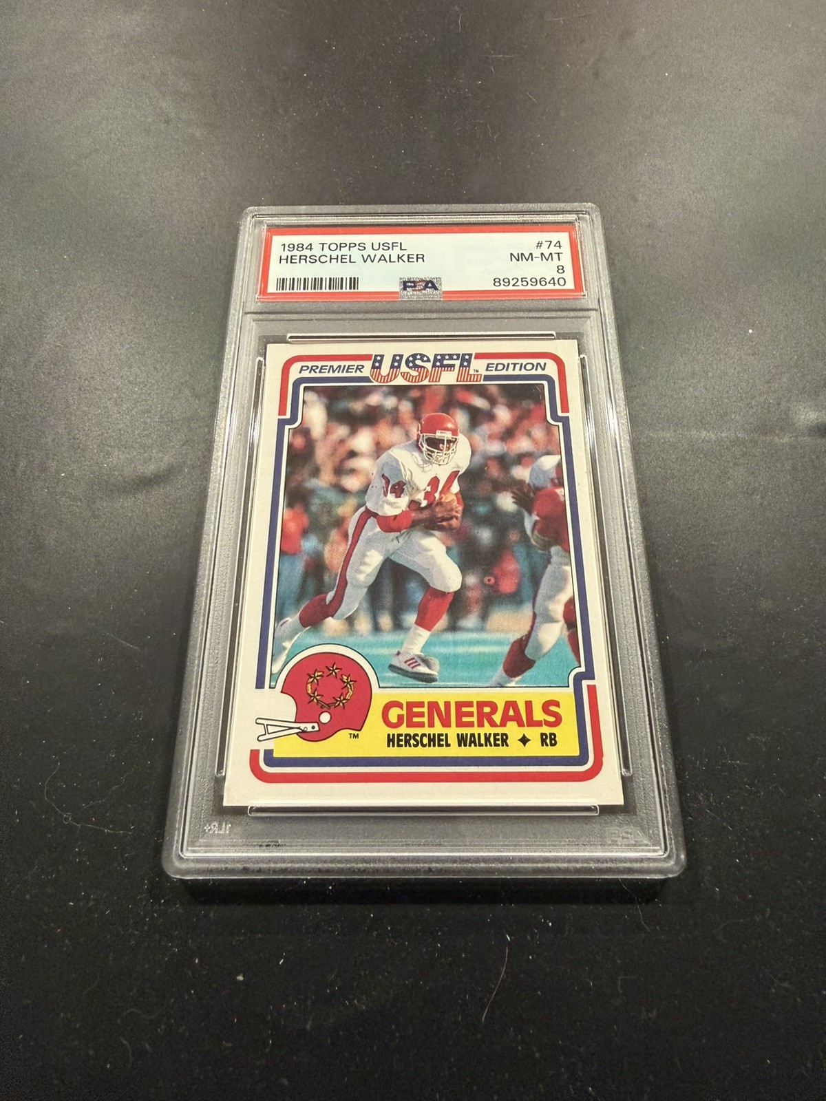 1984 Topps USFL Herschel Walker #74 PSA 8 NM-MT
