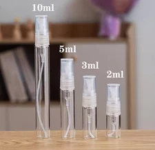 2mL 3mL 5mL 10mL Empty glass Spray Bottles - Refillable Fine Mist Perfume 5pcs
