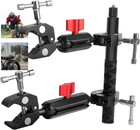 Motorcycle Handlebar Mount Kit with 47.28" Invisible Selfie Stick & Heavy Duty D