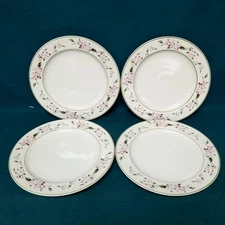 Set of 4 MSE Martha Stewart Everyday Hydrangea Floral 11" Dinner Plates