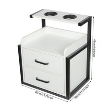 NEW Black White Salon Wall Cabinet Wall-mounted Storage Cabinet With 2 Drawers