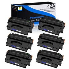 6 Pack 42A Q5942A Toner Cartridge Fit for HP LaserJet 4250dtnsl4250n 4250tn 4350