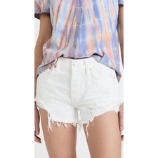 Free People White Distressed Cutoff Shorts