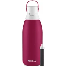 Brita Insulated Filtered Water Bottle Stainless Steel with Straw Ruby 32oz