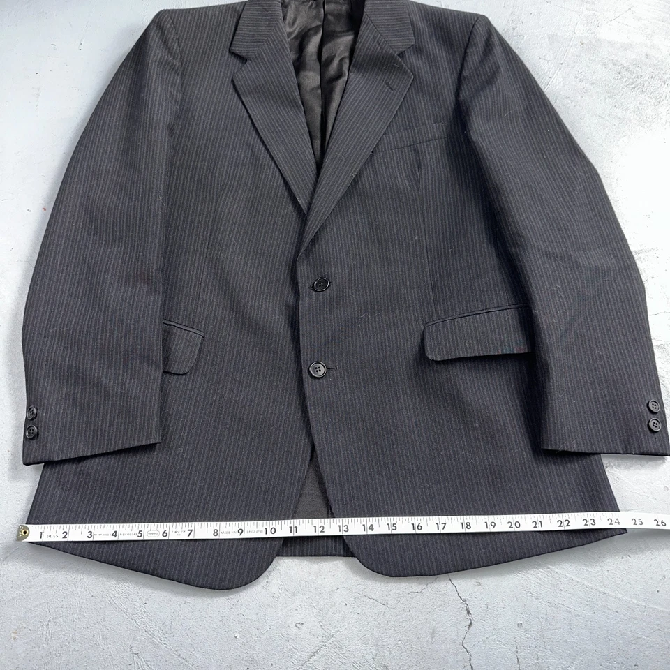 De Colección Para Hombres 3 Piezas Traje 42 Chaqueta Abrigo Pantalones Chaleco Negro Rockabilly Años 70 Tendencia Americana Foto 3 de 4