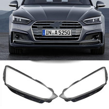 LH+RH Headlight Glass Lens Clear Cover+Glue  For Audi A5 2017-2019 2020 S5 RS5
