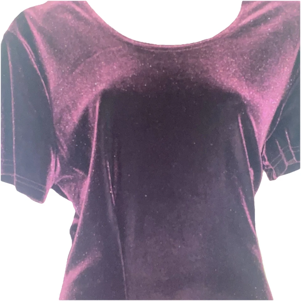 Vestido midi vintage años 90 Y2K 16 terciopelo aplastado M borgoña bruja caprichosa hada Foto 4 de 4