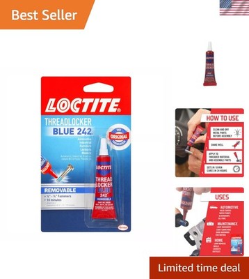 Threadlocker Blue 242 - Removable Thread Lock Glue for Nuts, Bolts, & Fastene...