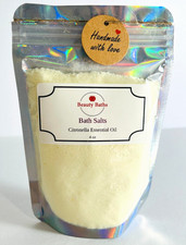 Citronella Bath Salts Epsom Salt Bath Soak Handmade Gift for Her Relaxing Spa