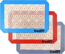 3-Pack Silicone Baking Mat Nonstick Heat Resistant Oven Mats Toaster Liner Sheet