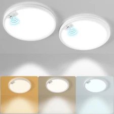Motion Sensor Ceiling Light Hard Wired，8.7 Inch LED Flush Mount Ceiling Light...