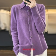 Women Knit Top Shirt Plain Coat Casual Jacket Cardigan Long Sleeve Warm Winter