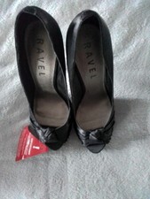 Ravel Satin Stiletto Heels. Peep Toe Court Shoes.  Size 7, Unworn