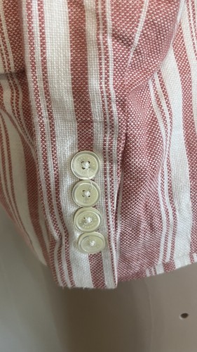 Lauren Ralph Lauren Linen Blazer Women Striped Lined Casual Size 0 petite - Picture 6 of 8