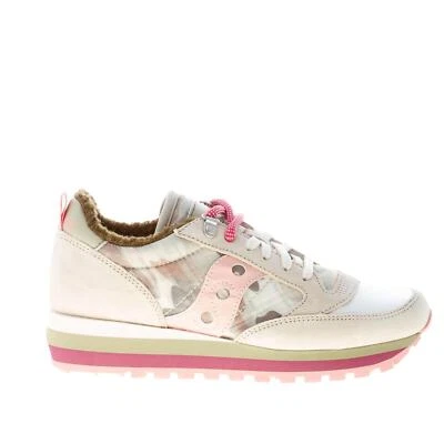 SAUCONY chaussures femme beige camouflage green suede fabric Jazz Triple sneaker - Photo 1/4